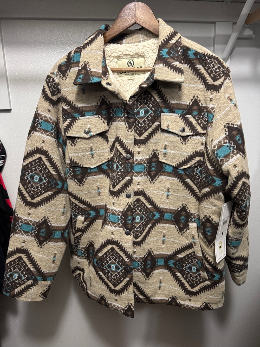 Outback Trading Co Women's Aztec Sherpa Lined Jacket